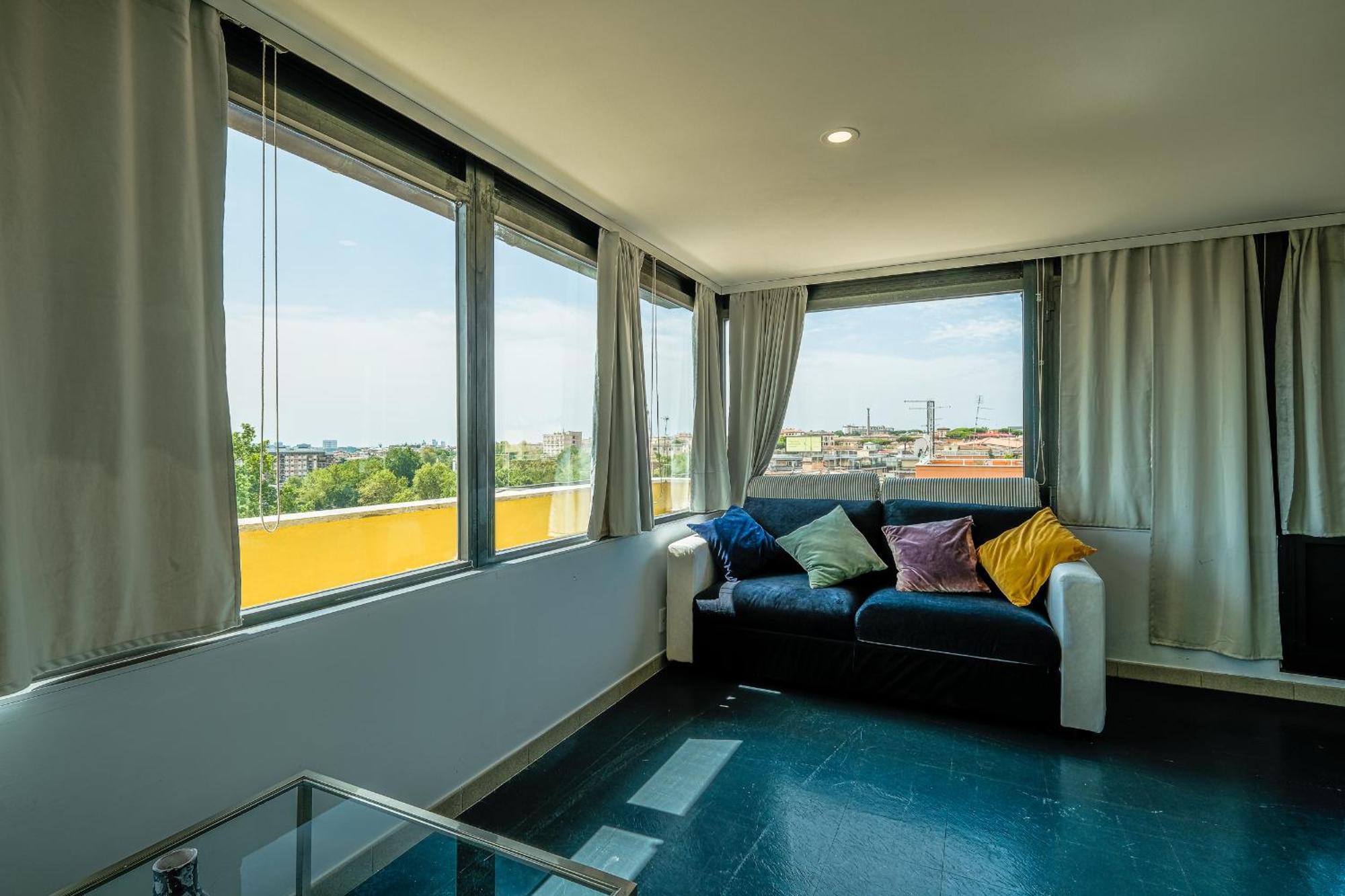Forlanini Loft Trastevere By Casa E Lode - Terrace Panoramic View, Air Conditioning, Wifi Appartement